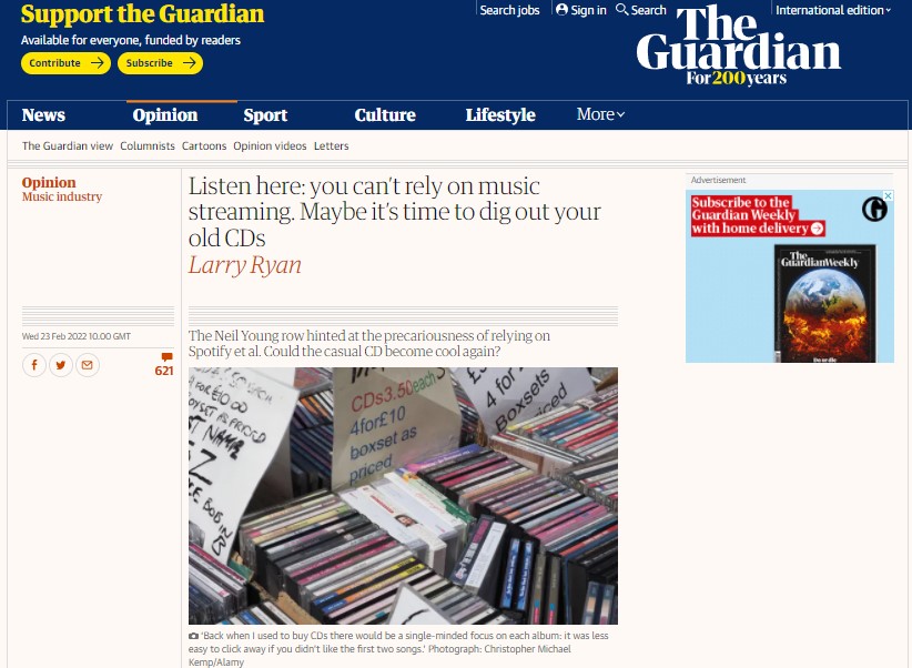 An op-ed by Larry Ryan on the The Guardian