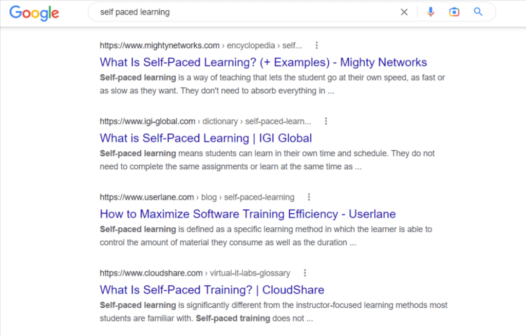 example of using SERPs for headline inspiration