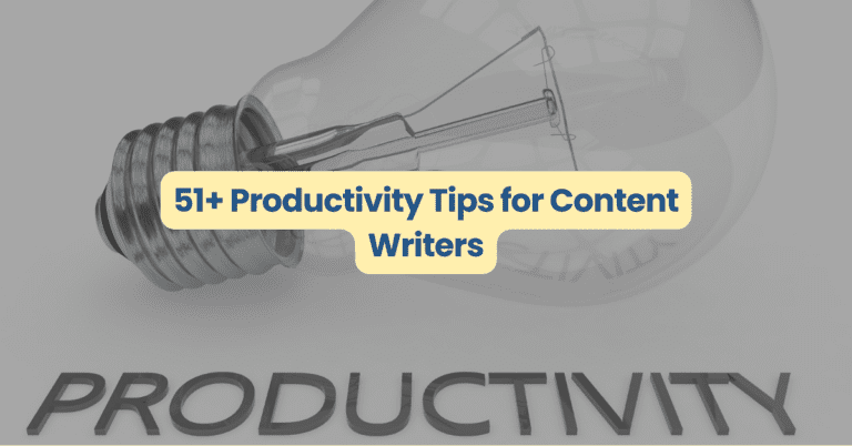 Writing productivity tips for content writers - blog header image